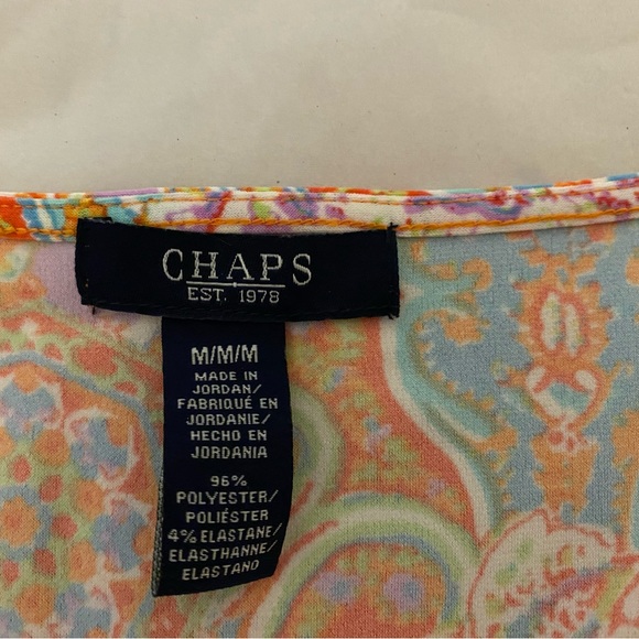 3 for $15. Chaps long sleeve top. Size medium. Multicolored. Chaps Ralph Lauren. - Picture 4 of 6